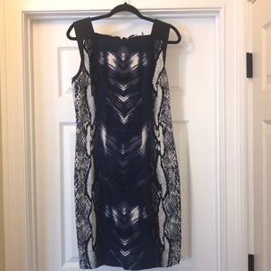 Tahari stretch fun print, size 10. Barely worn!